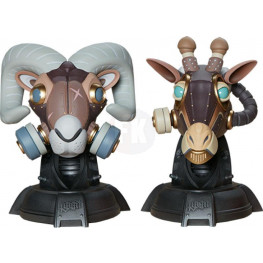 Unruly Designer Series bustas Ram and Giraffe Guerilla Squadron Set by Freehand Profit 23 cm